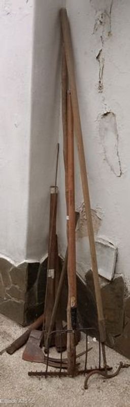 Lote de Herramientas de Jardín y Campo: Hacha, Rastrillo, Orquilla y Más - imagen 1