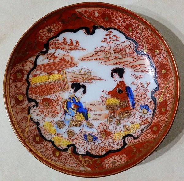 Platillo de Porcelana Japonesa Estilo Geisha Girl