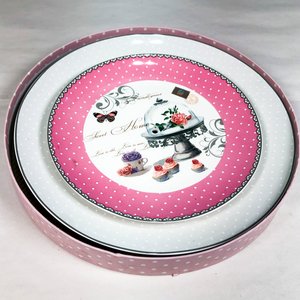 Plato de Masas Dos Pisos Caja Floral "Sweet Home" - imagen 2