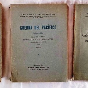 Lote de 3 Libros Históricos: Guerra del Pacífico y Provincia de La Rioja (1946) - imagen 1