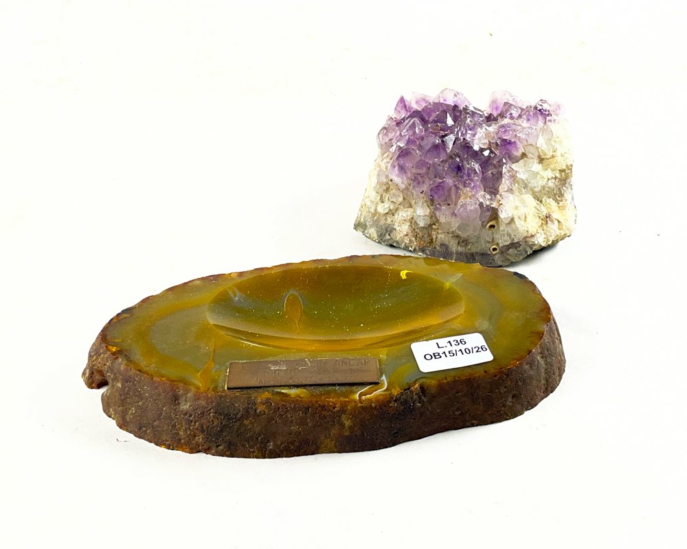 Amatista Violeta y Cenicero de Ágata Natural