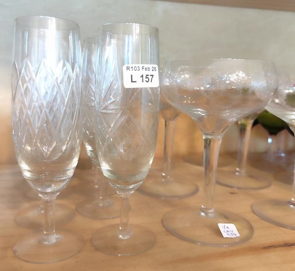 Colección de copas de champán talladas al ácido - imagen 2