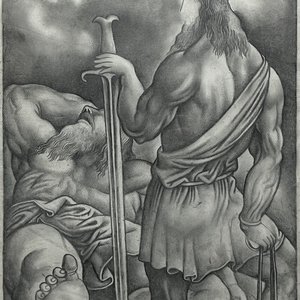 Obra de Nelson Romero "Sin Título" - Lápiz Graso sobre Papel - imagen 1