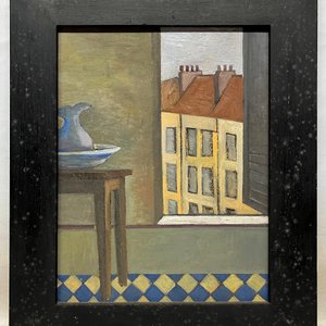 Óleo "Ventana" de Laura Smith, 43 x 33 cm - imagen 2