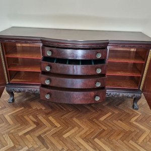 Antiguo Bahiut Estilo Chippendale en Pluma de Caoba - imagen 3