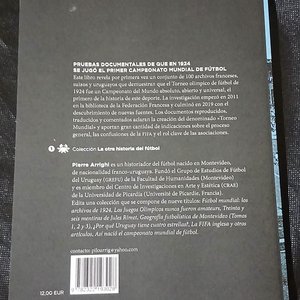 Libro "Fútbol Mundial: Los Archivos de 1924" de Pierre Arrighi - Colección "La otra historia del fútbol" - imagen 2
