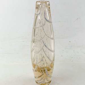 Lote anterior: Florero Murano Transparente con Detalles Plateados y Burbujas