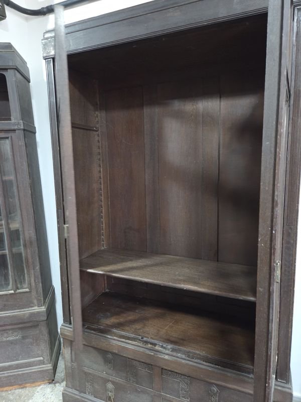 Muebles exhibidores antiguos en Roble Europeo para restaurar - imagen 7