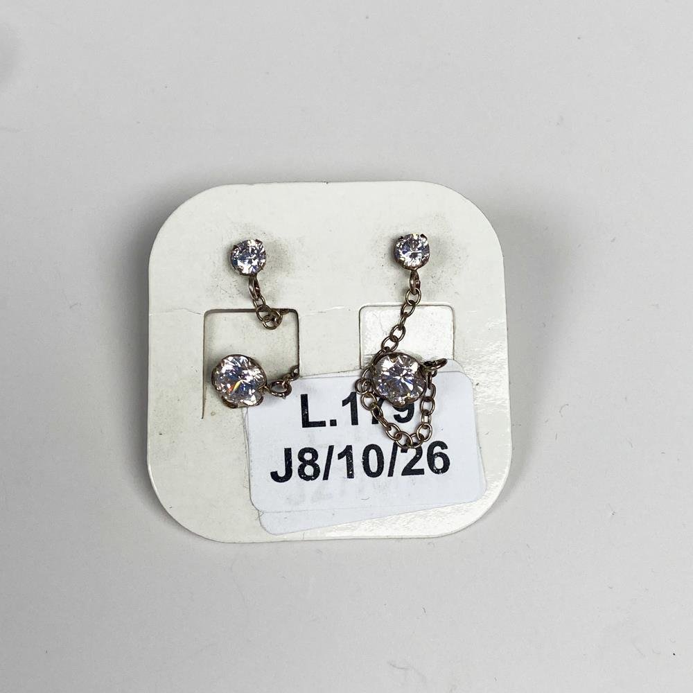 Par de Caravanas de Plata con Piedras