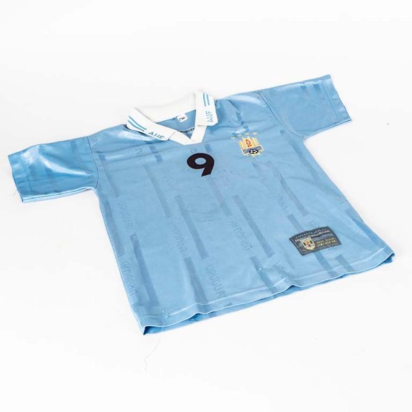 Camiseta de niño de la selección de Uruguay oficial de tienda N°9 modelo del año 2000