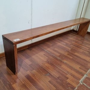 Banco Largo Robusto Madera Maciza Diseño Minimalista 239cm - imagen 3