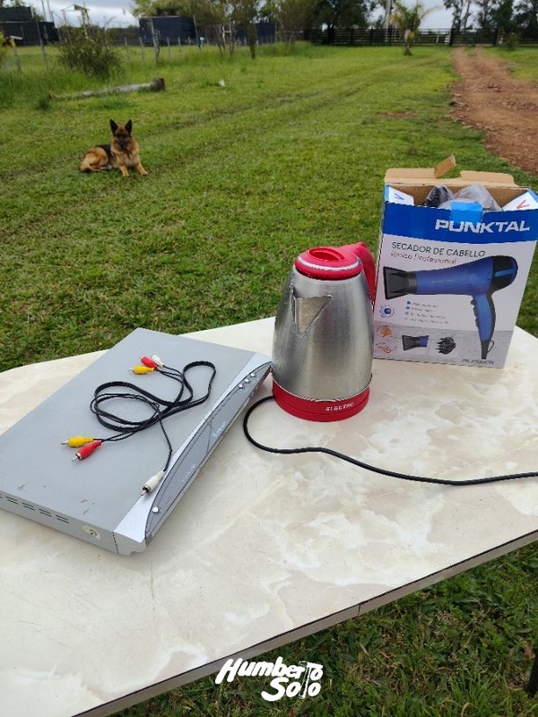 Lote de DVD, Jarra Eléctrica y Secador de Pelo Punkal - imagen 1