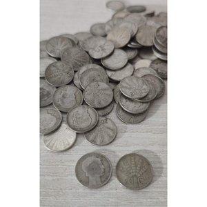 Lote siguiente: 110 Monedas Uruguayas de Plata 20 Centésimos Año 1942