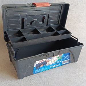 Caja de Herramientas Negra con Bandeja Organizadora ARQPLAST 12 Pulgadas - imagen 5