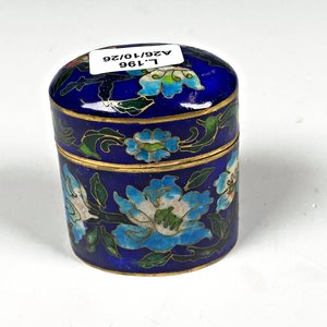 Caja y Reloj de Sobremesa de Bronce y Esmalte Estilo Art Decó - imagen 5