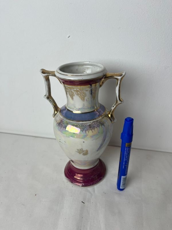 Vaso antiguo decorativo con flores - imagen 7