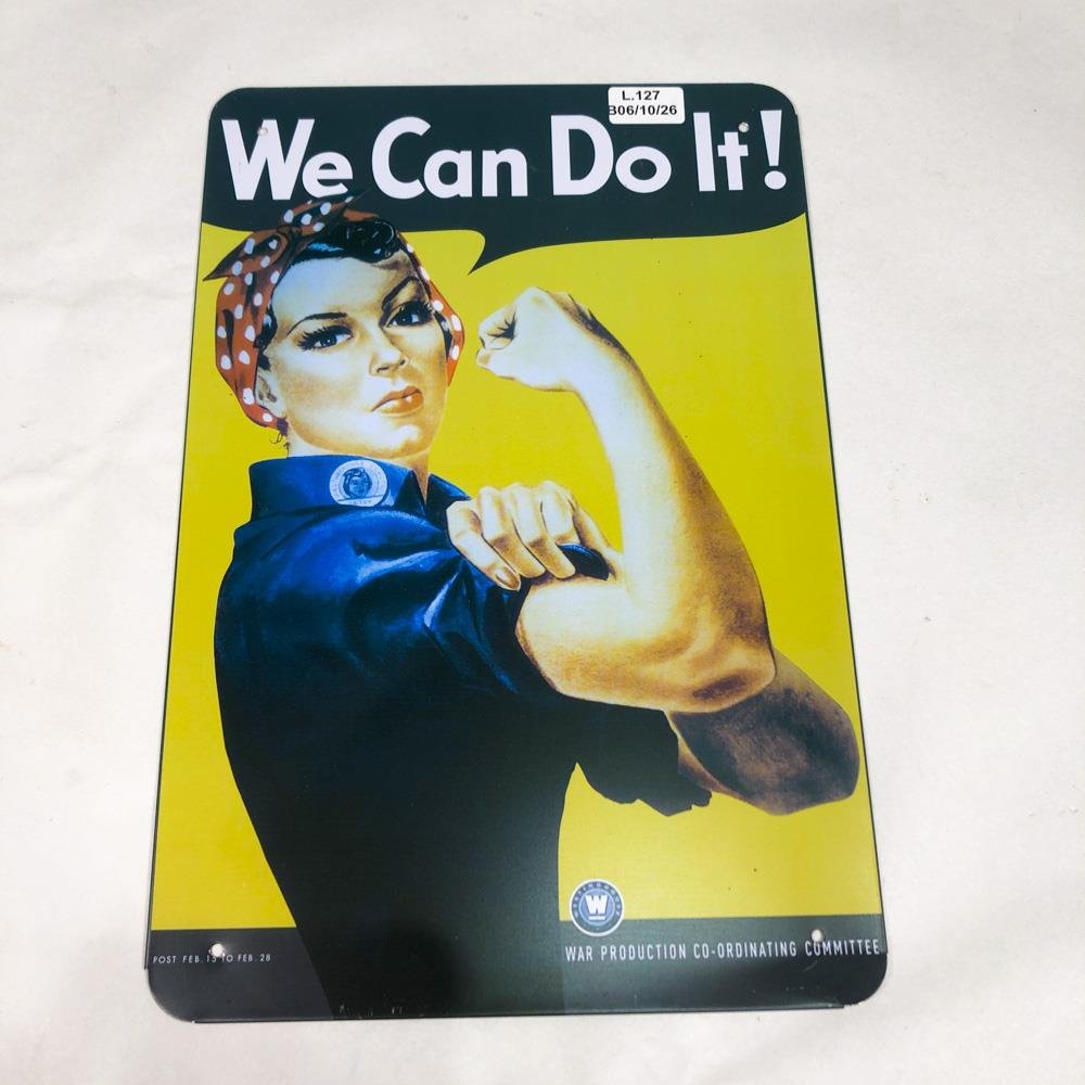 Chapa Metálica "We Can Do It!" 30 x 20 cm