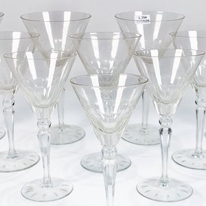 Diez Copas de Cristal Cónicas con Pie Tallado para Licor, Champán y Cóctel - imagen 2
