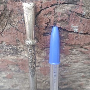 Bombilla para Mate de Plata con Detalles en Oro - imagen 3
