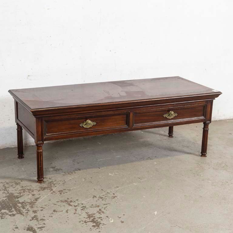 Mesa Ratona Inglesa de Madera con Dos Cajones