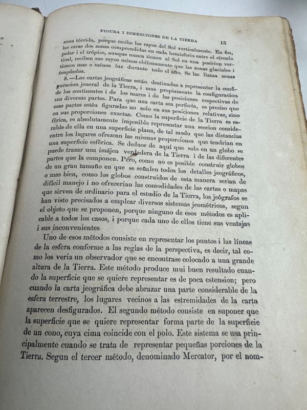 Libro de Geografía Física de Diego Barros Arana - Santiago de Chile 1881 - imagen 5