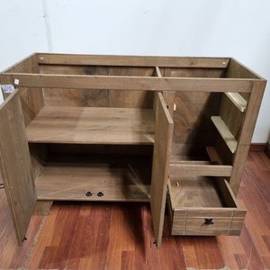Robusto Bajo Mesada Rústico de Madera con Puertas y Cajón - imagen 2