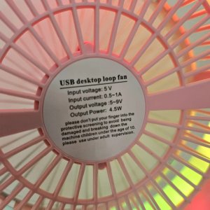 Ventilador Portátil a Batería con Luces LED RGB - imagen 7
