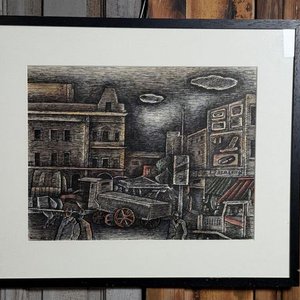 Lote siguiente: Walter Deliotti - Acuarela y Tinta "Ciudad Nocturna" 30 x 40 cm