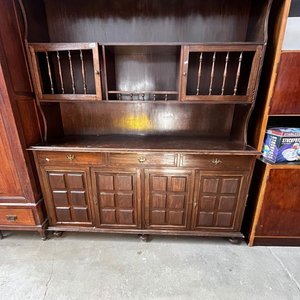 Mueble de Comedor Antiguo de Madera Oscura - imagen 2