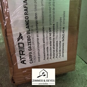 Gazebo Blanco Atrio Nuevo con Protección UV - imagen 3