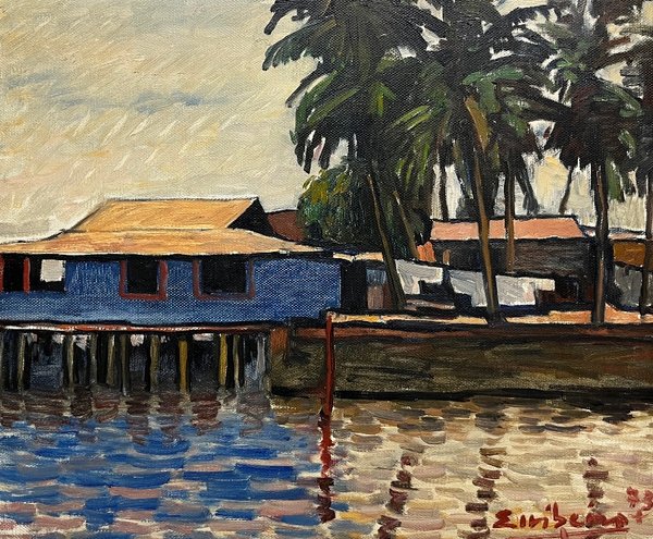 Pintura de Edgardo Ribeiro 'Costa de Balneario' - imagen 1