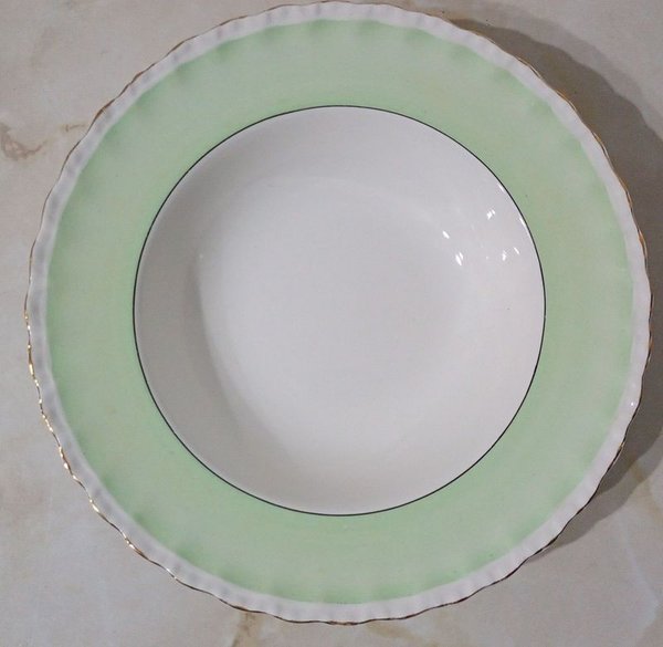 Plato Hondo Antiguo Loza Inglesa W.H. Grindley Creampetal Década 1930