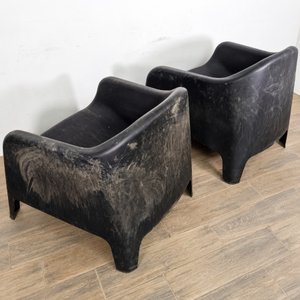 Dos Sillones de Jardín de Plástico Negro Marca Gardenlife - imagen 3