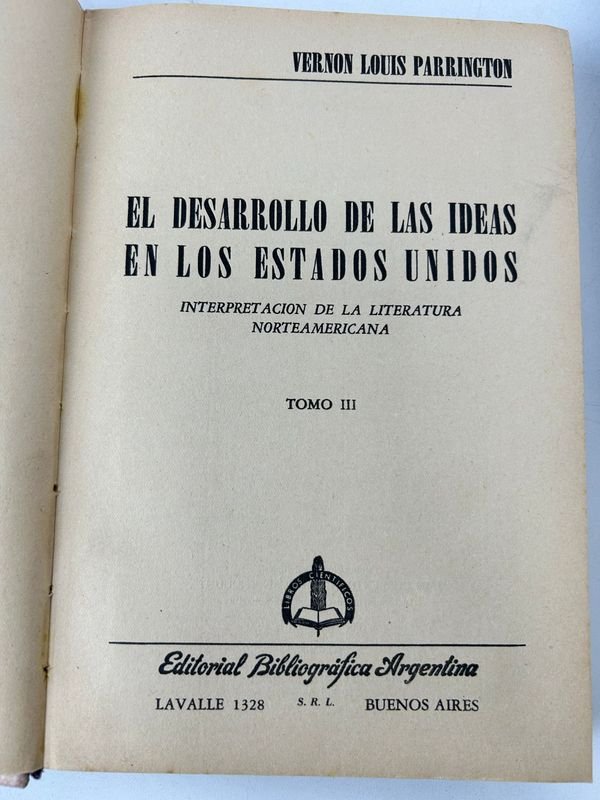 Tres tomos de El desarrollo de las ideas en los Estados Unidos - imagen 5