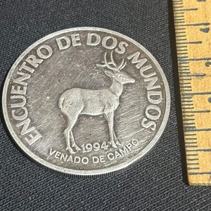Moneda Conmemorativa Uruguay 1994 "Venado de Campo" Plata 925 - imagen 2