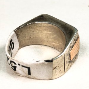 Anillo de Plata y Oro con Inscripción MP - imagen 3