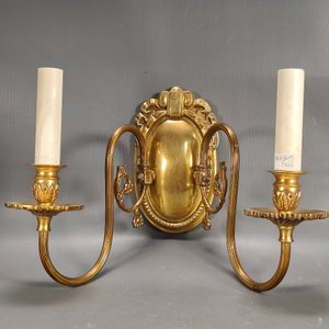 Par de Apliques de Bronce para Pared con Dos Luces Cada Uno - imagen 11