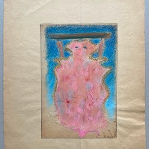 Obra de José Cuneo "Cuero" - Pastel sobre Papel 32 x 22 cm - imagen 2