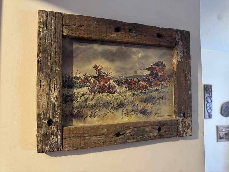 Lote siguiente: Lámina de Enrique Castells Capurro en marco de piques de campo