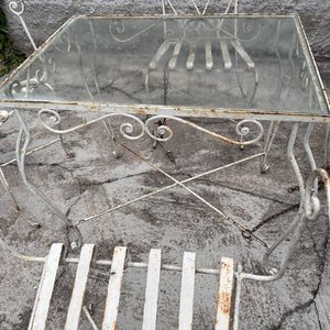Juego de Patio de Hierro Forjado con Vidrio - imagen 2
