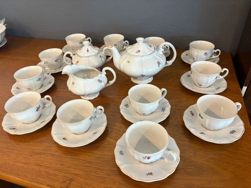 Juego de Té Olmos con flores azules - imagen 1