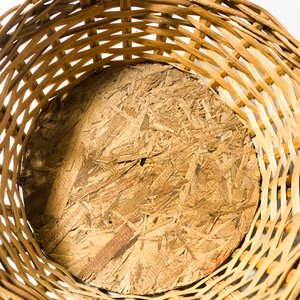 Tres Canastos de Mimbre Artesanales con Asas - imagen 3