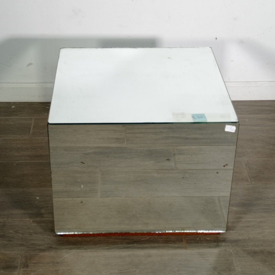Mesita ratona con forma de cubo con espejos - imagen 2