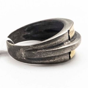 Anillo Doble de Plata y Oro - imagen 2
