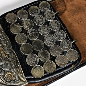 Cinto Criollo Herradura con Cadenillas, Caballo y Monedas Antiguas - imagen 6