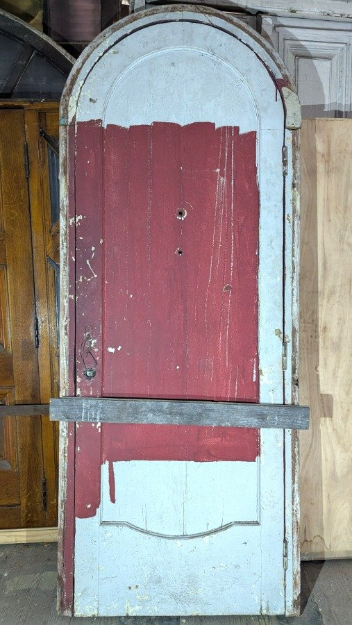 Puerta antigua de madera con arco carpanel - imagen 3