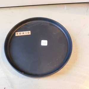 Conjunto de platos de cerámica negros tamaño medio - imagen 2