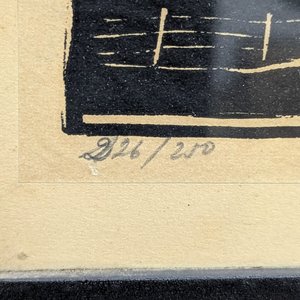 Xilografía "Los Patriotas" de Anhelo Hernández, Firmada y Numerada 26/250 - imagen 5