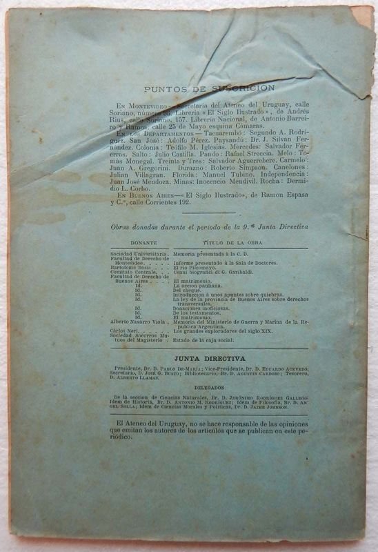 Revista Anales Del Ateneo Del Uruguay, Publicación Mensual de 1882 - imagen 7
