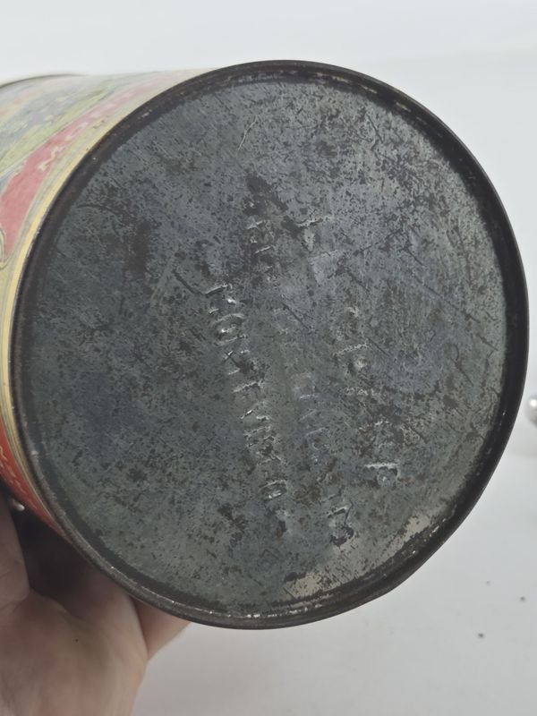 Antigua lata en chapa litografiada de cafés y tés El Chaná - imagen 6